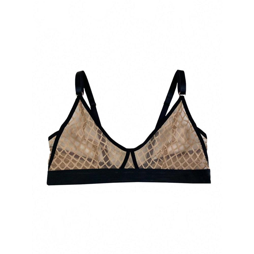 NEW TITOV women's serena bralette in black/beige